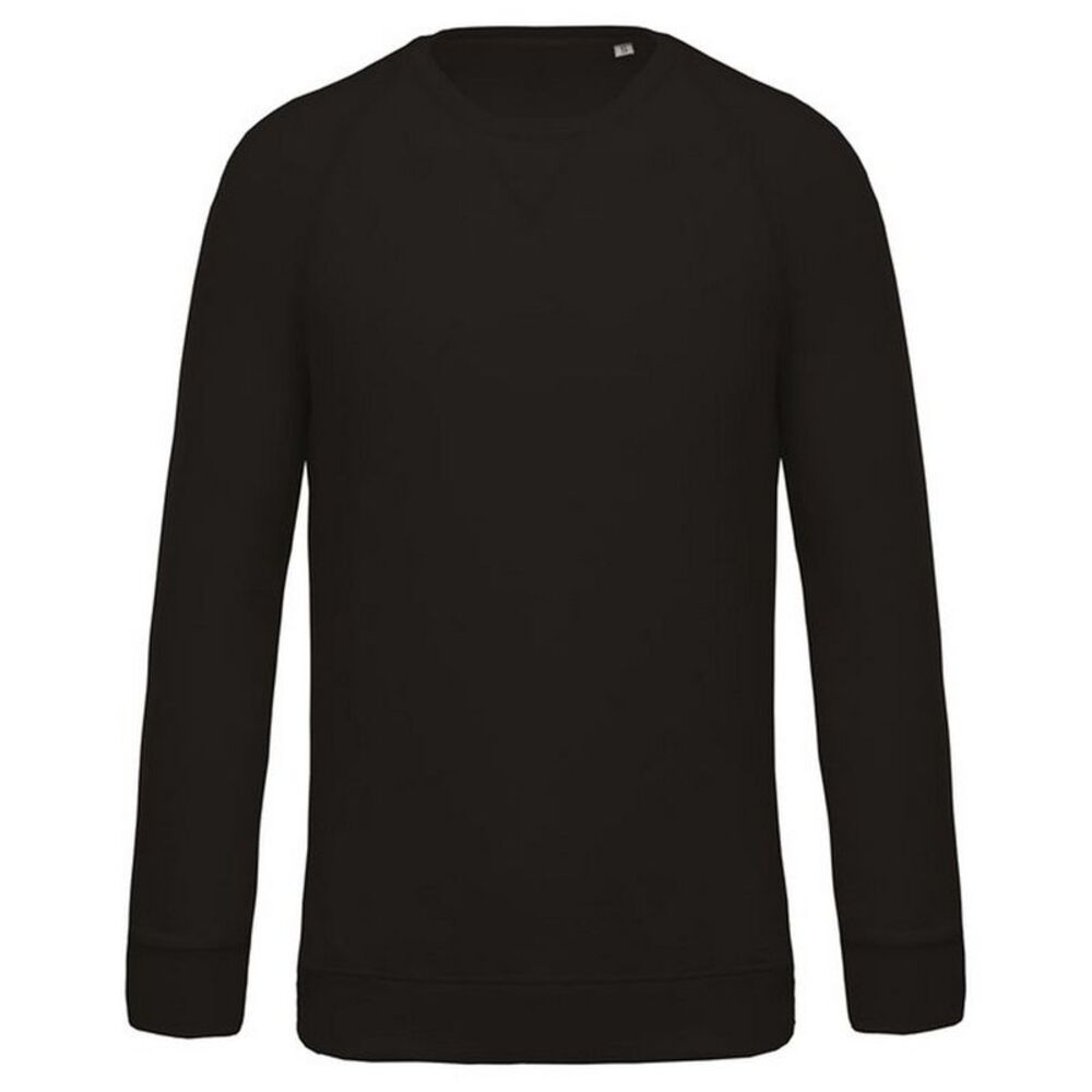 Kariban Mens Natural Cotton Crew Neck  Sweatshirt / Black